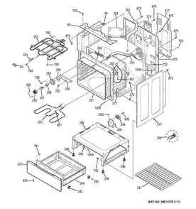 Part Location Diagram of WB56X43407 GE DRAWER PANEL