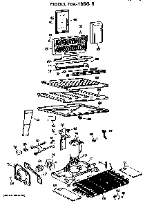 Unit Parts Diagram and Parts List for TBX18BGR  General Electric Refrigerator