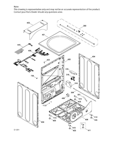 STRUCTURE Diagram and Parts List for GFD45GSMK0WW  General Electric Dryer