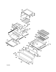 DRAWER PARTS Diagram and Parts List for CCGS985SET4SS  General Electric Range