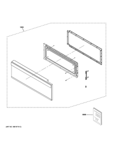 Door Parts Diagram and Parts List for UVM9125ST3SS  General Electric Microwave Oven Combo