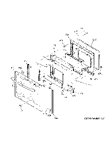 Door Diagram and Parts List for JS760DP4BB  General Electric Range