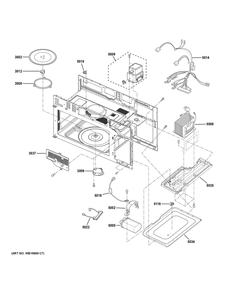 Interior Parts (1) Diagram and Parts List for JNM3184DP9BB  General Electric Microwave