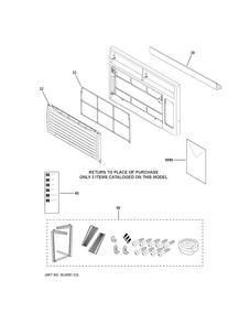 Room Air Conditioner Diagram and Parts List for AHH08LWW1  General Electric Air Conditioner
