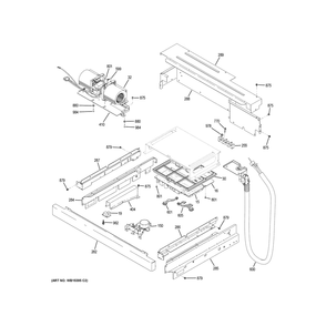 Center Spacer Diagram and Parts List for JT3800SHASS  General Electric Microwave Oven Combo