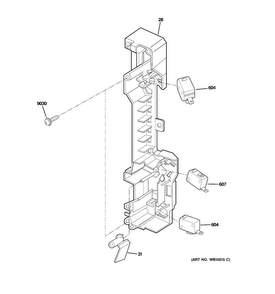 Latch Board Parts Diagram and Parts List for CSA1201RSS04  General Electric Microwave