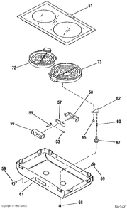 Part Location Diagram of WB2X5691 GE SPACER
