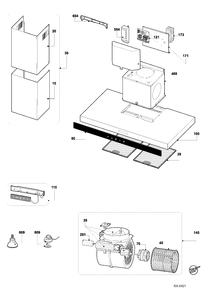 RANGE HOOD Diagram and Parts List for PVWC930S1SV  General Electric Range Hood
