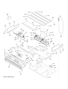 Control Panel Diagram and Parts List for CT9550SH2SS  General Electric Wall Oven