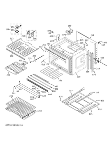 Lower Oven Diagram and Parts List for PTD700RSN3SS  General Electric Wall Oven