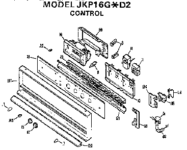 Controls Diagram and Parts List for JKP16G*D2  General Electric Wall Oven
