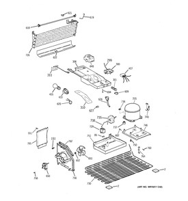 UNIT PARTS Diagram and Parts List for MTS17GBSDRWW  General Electric Refrigerator