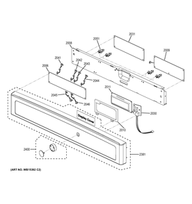 CONTROL PANEL Diagram and Parts List for PK7800EK1ES  General Electric Wall Oven