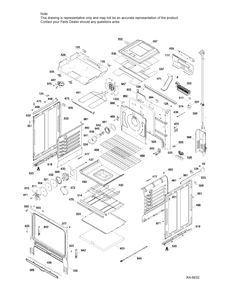 BODY PARTS Diagram and Parts List for JCS860EF3ES  General Electric Range