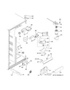 FRESH FOOD SECTION Diagram and Parts List for GSE25GSHHCSS  General Electric Refrigerator