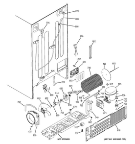 Machine Compartment Diagram and Parts List for GZS22DMJBFES  General Electric Refrigerator