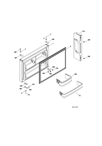 FZ DOOR Diagram and Parts List for GTR22KSSCRSS  General Electric Refrigerator