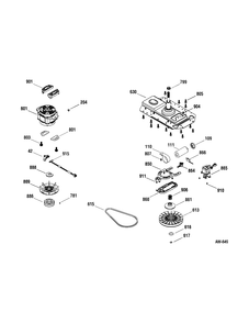 MOTOR & DRIVE Diagram and Parts List for GJXE1065H0WW  General Electric Washer