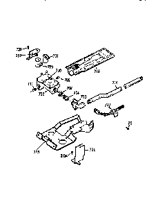 Gas Valve And Burner Assembly Diagram and Parts List for DWXQ473T0WW  General Electric Dryer