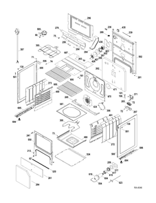 BODY PARTS Diagram and Parts List for JCBP77SP1SS  General Electric Range