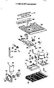 Unit Diagram and Parts List for MTT14EAXLRWH  General Electric Refrigerator