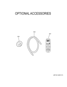 Optional Accessories Diagram and Parts List for ASYW09URDEB1  General Electric Air Conditioner