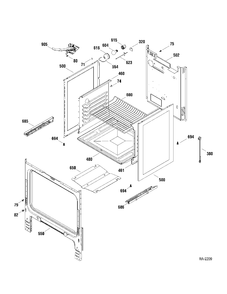 BODY PARTS Diagram and Parts List for 147210  General Electric Range