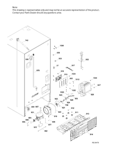 SEALED SYSTEM & MOTHERBOARD Diagram and Parts List for PDE21KSKAKSS  General Electric Refrigerator