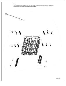 UPPER RACK ASM Diagram and Parts List for GBF630SML0ES  General Electric Dishwasher