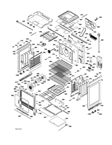 BODY PARTS Diagram and Parts List for PCS968SR4SS  General Electric Range