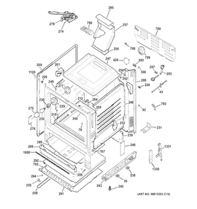 Body Parts Diagram and Parts List for JGB630REF4SS  General Electric Range