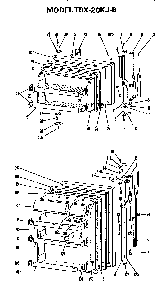 Doors Diagram and Parts List for TBX20KJB  General Electric Refrigerator