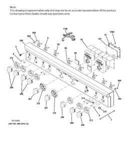CONTROL PANEL Diagram and Parts List for ZGP486NDR4SS  General Electric Range