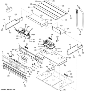 CONTROL PANEL Diagram and Parts List for ZET9050SH3SS  General Electric Wall Oven