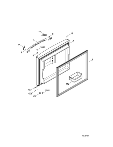 FZ DOOR Diagram and Parts List for HBRC0FADARWW  General Electric Refrigerator