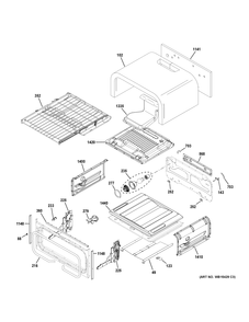 UPPER OVEN Diagram and Parts List for PGB980ZEJ4SS  General Electric Range