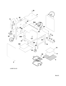 BODY Diagram and Parts List for GRSF3251ZB-1  General Electric Range