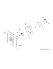 Convection Fan Diagram and Parts List for PHS930BL4TS  General Electric Range