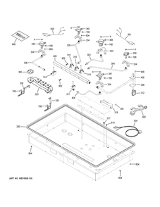 GAS & BURNER PARTS Diagram and Parts List for JGP5030SL1SS  General Electric Cooktop