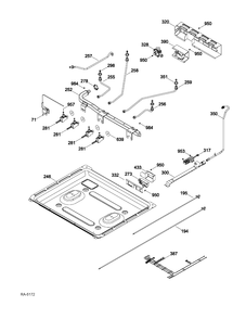 GAS SYSTEM & MANIFOLD PIPE Diagram and Parts List for JGAS730EL4WW  General Electric Range
