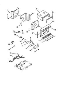 Air Flow And Control Diagram and Parts List for AEQ072XH0  General Electric Air Conditioner