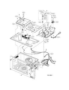 INTERIOR PARTS Diagram and Parts List for CVM1790SSSSC01  General Electric Microwave