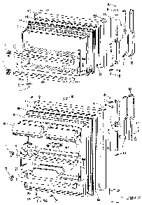 Doors Diagram and Parts List for TBX21KMM  General Electric Refrigerator