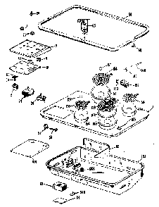 Cooktop Complete Diagram and Parts List for JP6610C3  General Electric Cooktop