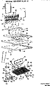 Unit Parts Diagram and Parts List for TBX23ZFC  General Electric Refrigerator
