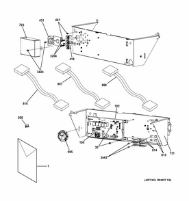 Controls Diagram and Parts List for 2661532311  Kenmore Washer Dryer Combo