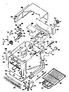 Replacement Parts Diagram and Parts List for JRP03G0J3  General Electric Wall Oven