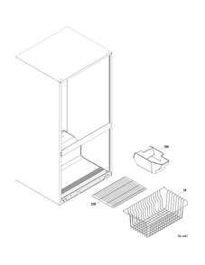 FZ SHELVES Diagram and Parts List for GBRS0HBXFRSS  General Electric Refrigerator