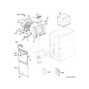 Cabinet (1) Diagram and Parts List for NF95X100S5CR0  General Electric Furnace