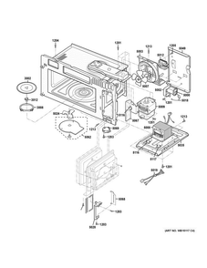 Interior Parts Diagram and Parts List for CVM1750SH2SS  General Electric Microwave